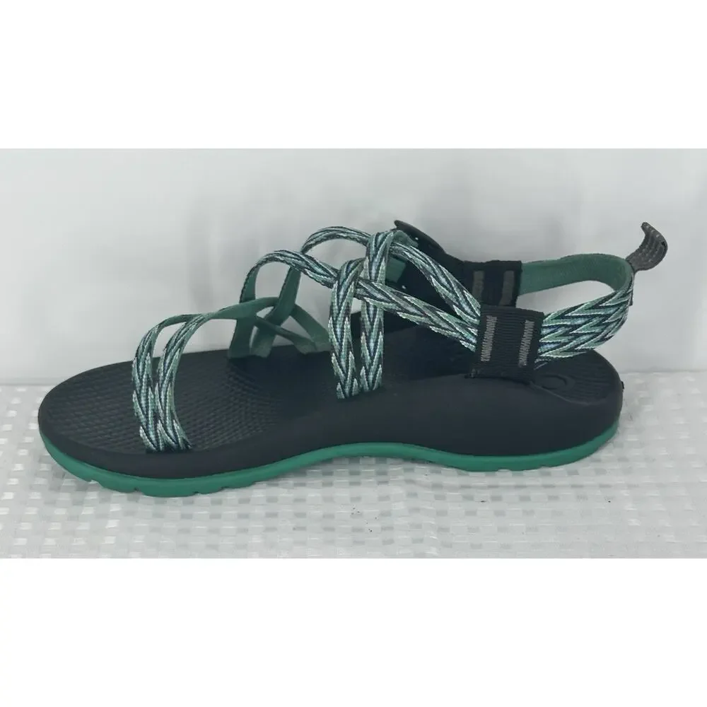 CHACO Z/2 Sandal Strappy Blue Green Hiking Outdoor Active Shoe Youth SZ 4